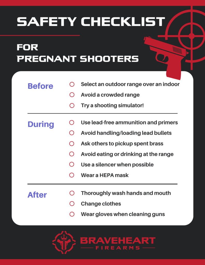 safety checklist to shooting guns while pregnant